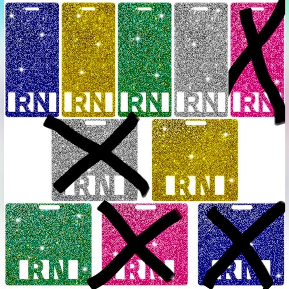 Registered Nurse RN Glitter Badge Buddy 🩺